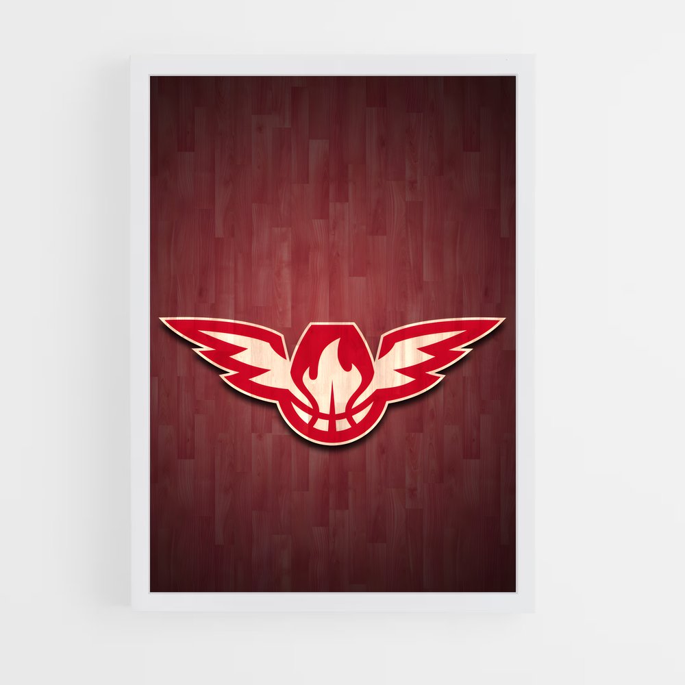 Poster Atlanta Hardwood – affiche Basketball (vue 3)